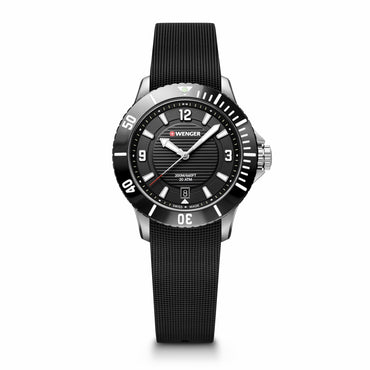 Seaforce Small 35 mm, Black Dial, Black Silicone Strap, Unisex Watch