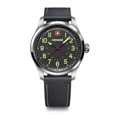Terragraph 43 mm, Black Dial, Black Leather Strap, Men's Watch
