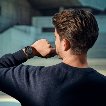 Terragraph Chrono 43 mm, Black Dial, Silicone Strap, Men's Watch