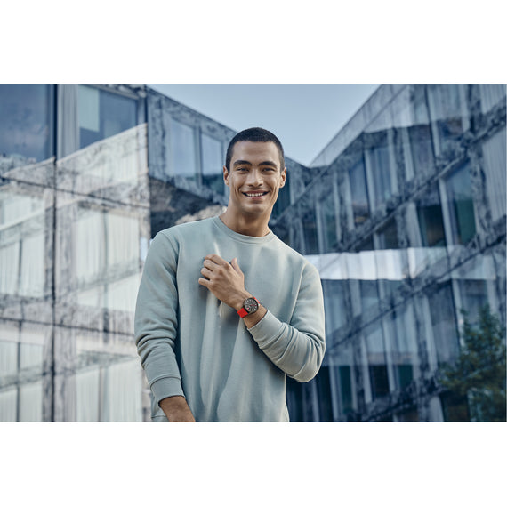 City Sport  42 mm, Black Dial, Silicone Strap, Men's Watch