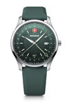 City GMT, 42 mm, Green Dial, Green Silicone Strap, Men's Watch