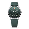 City GMT, 42 mm, Green Dial, Green Silicone Strap, Men's Watch