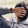 City GMT, 42 mm, Black Dial, Black Silicone Strap, Men's Watch