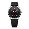 City GMT, 42 mm, Black Dial, Black Silicone Strap, Men's Watch
