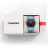 City GMT, 42 mm, Black Dial, Blue Silicone Strap, Men's Watch