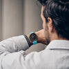 City GMT, 42 mm, Black Dial, Blue Silicone Strap, Men's Watch