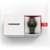 City GMT, 42 mm, Black Dial, Black Leather Strap, Men's Watch