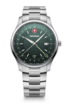 City GMT, 42 mm, Blue Dial, Silver Stainless Steel Bracelet, Men's Watch