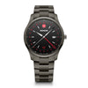 City GMT, 42 mm, Black Dial, Black Ice Stainless Steel Bracelet, Men's Watch