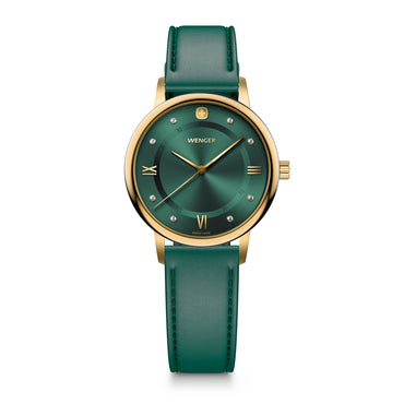 Urban Donnissima, 35 mm, Green Dial, Green Leather Strap, Women's Watch