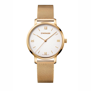 Metropolitan Donnissima 38 mm, White Dial, Mesh Strap, Women's Watch
