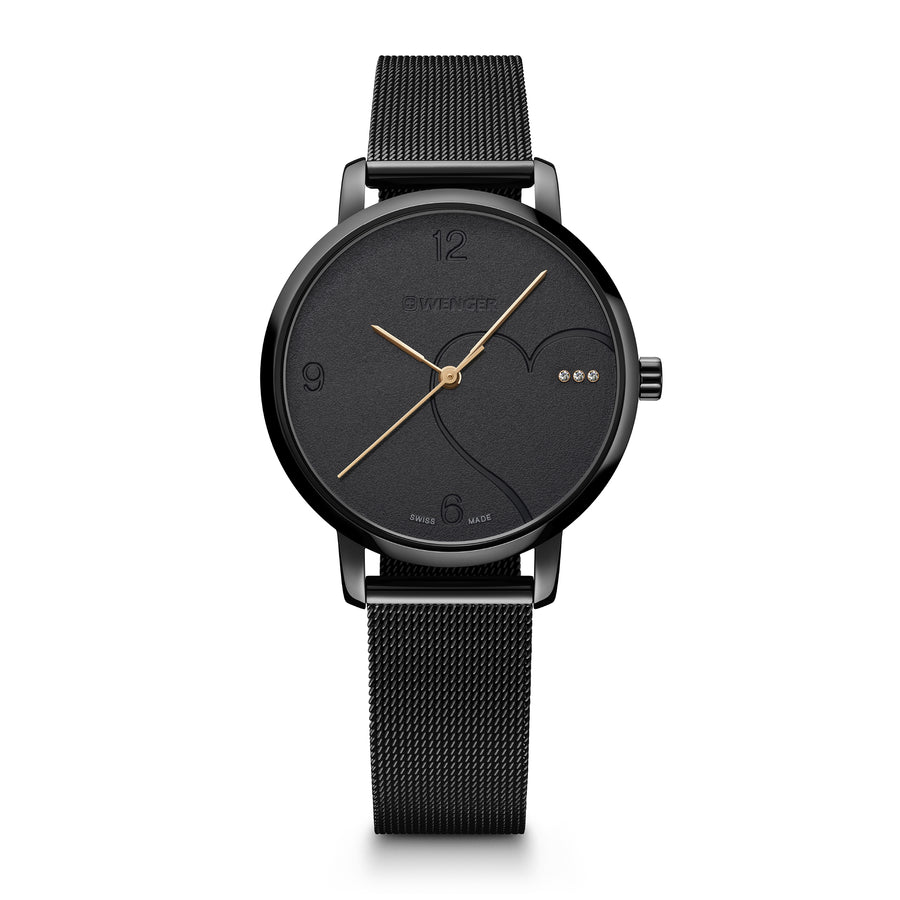 Metropolitan Donnissima 38 mm, Black Dial, Mesh Strap, Women's Watch