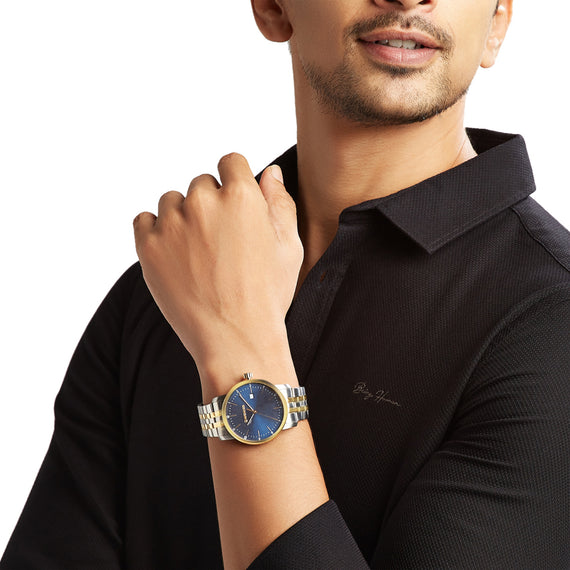 Urban Classic 42 mm, Blue Dial, Silver/Gold SS Bracelet, Men's Watch