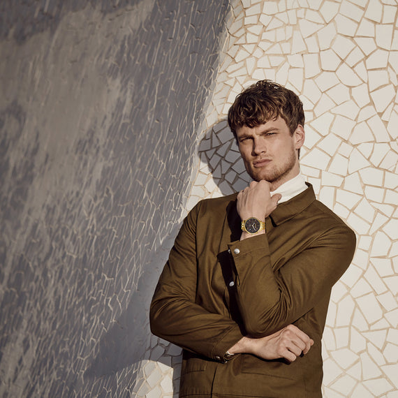 Urban Classic Chrono 44 mm, Brown Dial, Gold SS Bracelet, Men's Watch