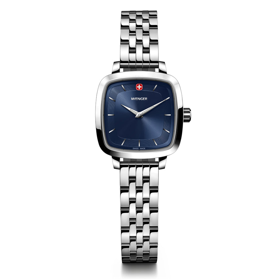 Vintage Classic Blue Dial, 27mm, Stainless Steel Strap, Women's Watch