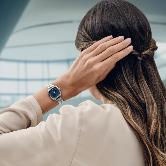 Vintage Classic Blue Dial, 27mm, Stainless Steel Strap, Women's Watch