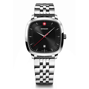 Vintage Classic Black Dial, 37 mm, SS Strap, Men's Watch