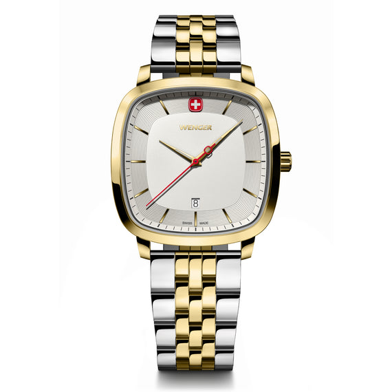 Vintage Classic White Dial, 37mm, Dual-Toned Strap, Men's Watch