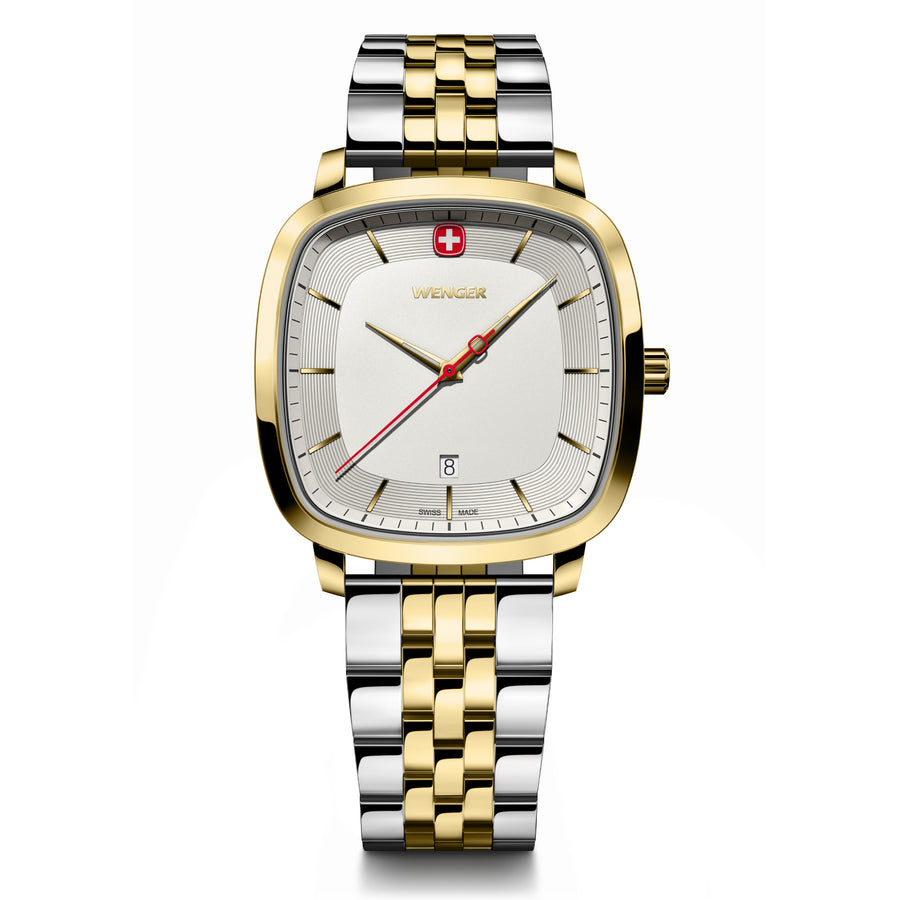 Vintage Classic White Dial, 37mm, Dual-Toned Strap, Men's Watch