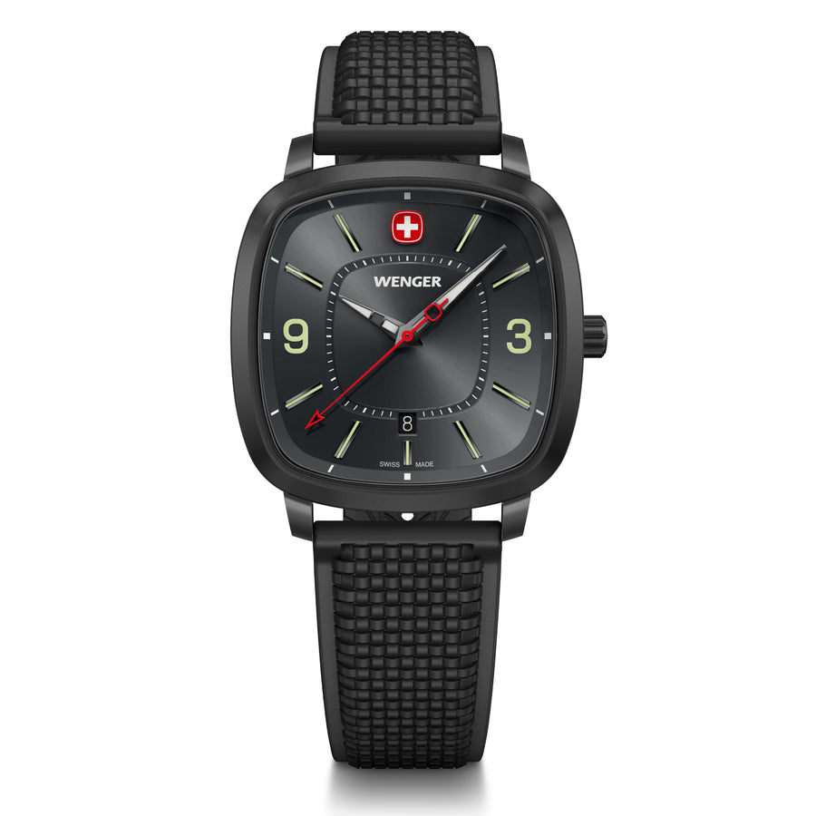 Vintage Sport  37 mm, Grey Dial, Silicone Strap, Men's Watch