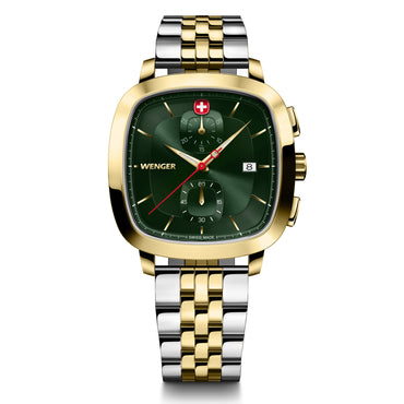 Vintage Classic Chrono 40 mm, Green Dial, SS Bracelet, Men's Watch