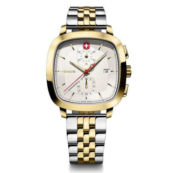 Vintage Classic Chrono 40 mm, White Dial, SS Bracelet, Men's Watch