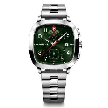 Vintage Sport Chrono 40 mm, Green Dial, SS Bracelet, Men's Watch