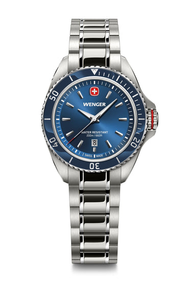 Executive, 34 mm, Blue Dial, Silver Stainless Steel Bracelet, Women's Watch