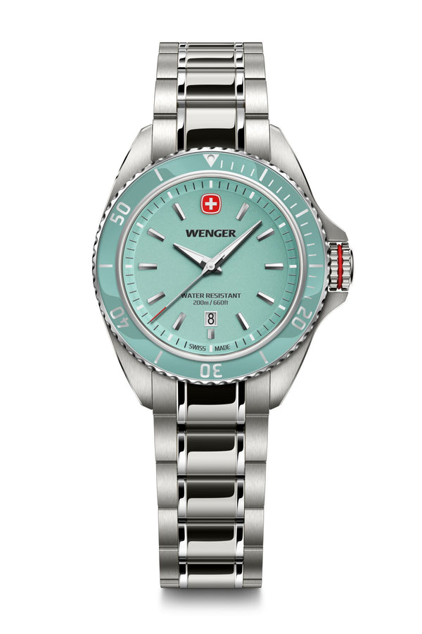 Executive, 34 mm, Blue Dial, Silver Stainless Steel Bracelet, Women's Watch