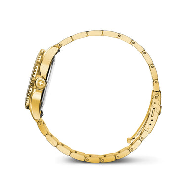 Executive, 34 mm, White Dial, Gold Stainless Steel Bracelet, Women's Watch
