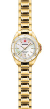 Executive, 34 mm, White Dial, Gold Stainless Steel Bracelet, Women's Watch