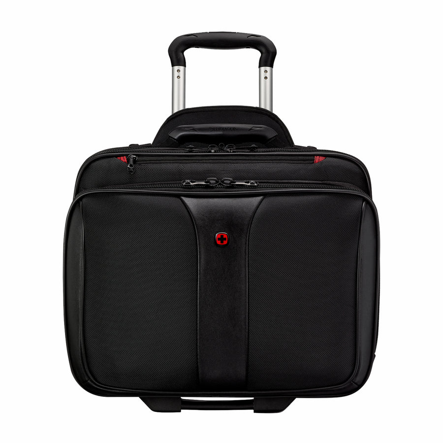 Icons Wheeled, PATRIOT 17 Inch 2-Piece Business Wheeled Laptop Briefcase, Black