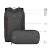 City, City Upgrade, 16" Laptop Backpack with Cross Body Day Bag, Grey