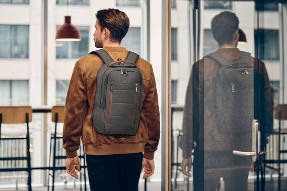 City, City Upgrade, 16" Laptop Backpack with Cross Body Day Bag, Grey