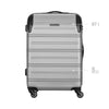 Static Medium Hardside Luggage ABS Silver