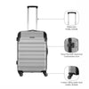 Static Medium Hardside Luggage ABS Silver