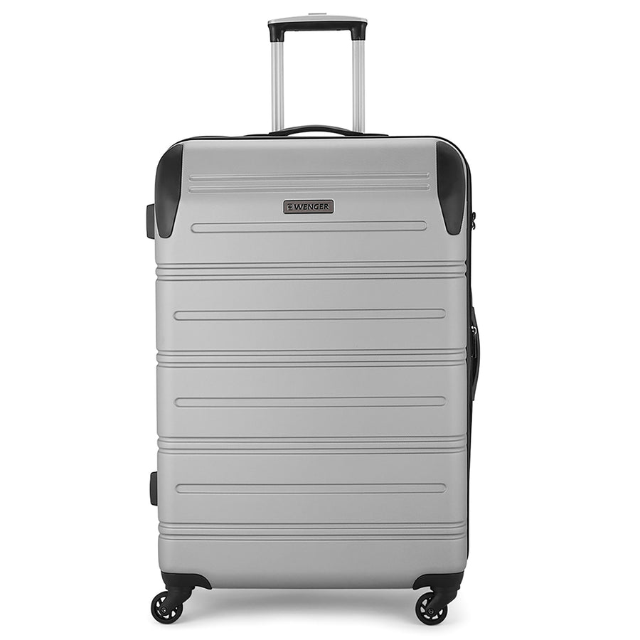 Static Large Hardside Luggage ABS Silver