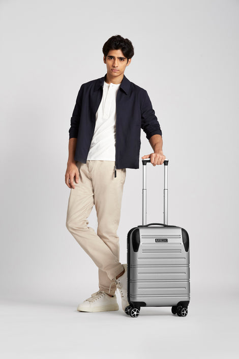 Static-Pro Carry-on Hardside Luggage ABS Grey