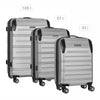 3 Pc Static Pro Cabin, Medium, Large Hardside Luggage ABS Grey