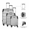 3 Pc Static Pro Cabin, Medium, Large Hardside Luggage ABS Grey