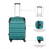 Static Medium Hardside Luggage ABS Fresh Blue