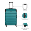 Static Large Hardside Luggage ABS Fresh Blue
