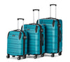 3 Pc Static Pro Cabin, Medium, Large Hardside Luggage ABS Teal