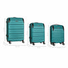 3 Pc Static Pro Cabin, Medium, Large Hardside Luggage ABS Teal