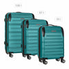 3 Pc Static Pro Cabin, Medium, Large Hardside Luggage ABS Teal