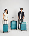 3 Pc Static Pro Cabin, Medium, Large Hardside Luggage ABS Teal