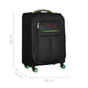 Fiero Pro Carry-on Softside Luggage Polyester Black/Green
