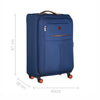 Fiero Pro Large Softside Suitcase Luggage Polyester Blue/Orange