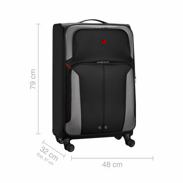 Castic Pro Large Softside Luggage Polyester, Charcoal
