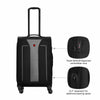 Fantic Pro Medium Softside Luggage Polyester, Black